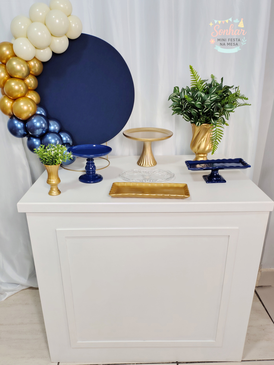 Azul, Dourado E Bege (Kit Completo) - Locadora Flor de Cacau