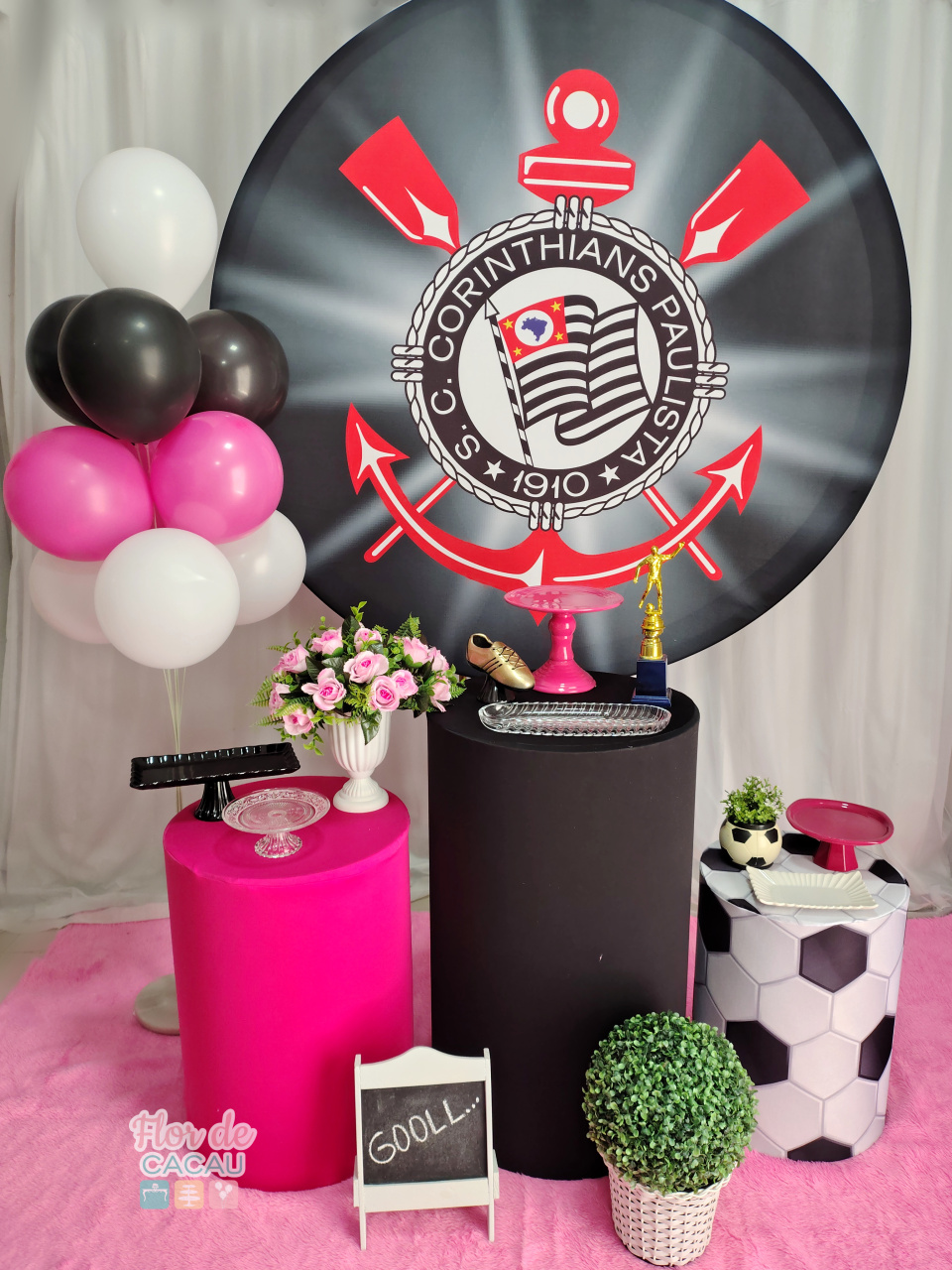 Corinthians Rosa (Kit Completo) - Locadora Flor de Cacau