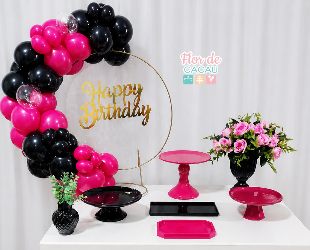 Pink E Preto (Kit Essencial) - Locadora Flor de Cacau