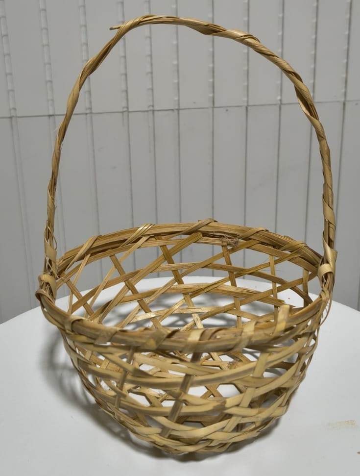 Cesta de Palha Mini Com Alça - GEL.LOCACOES