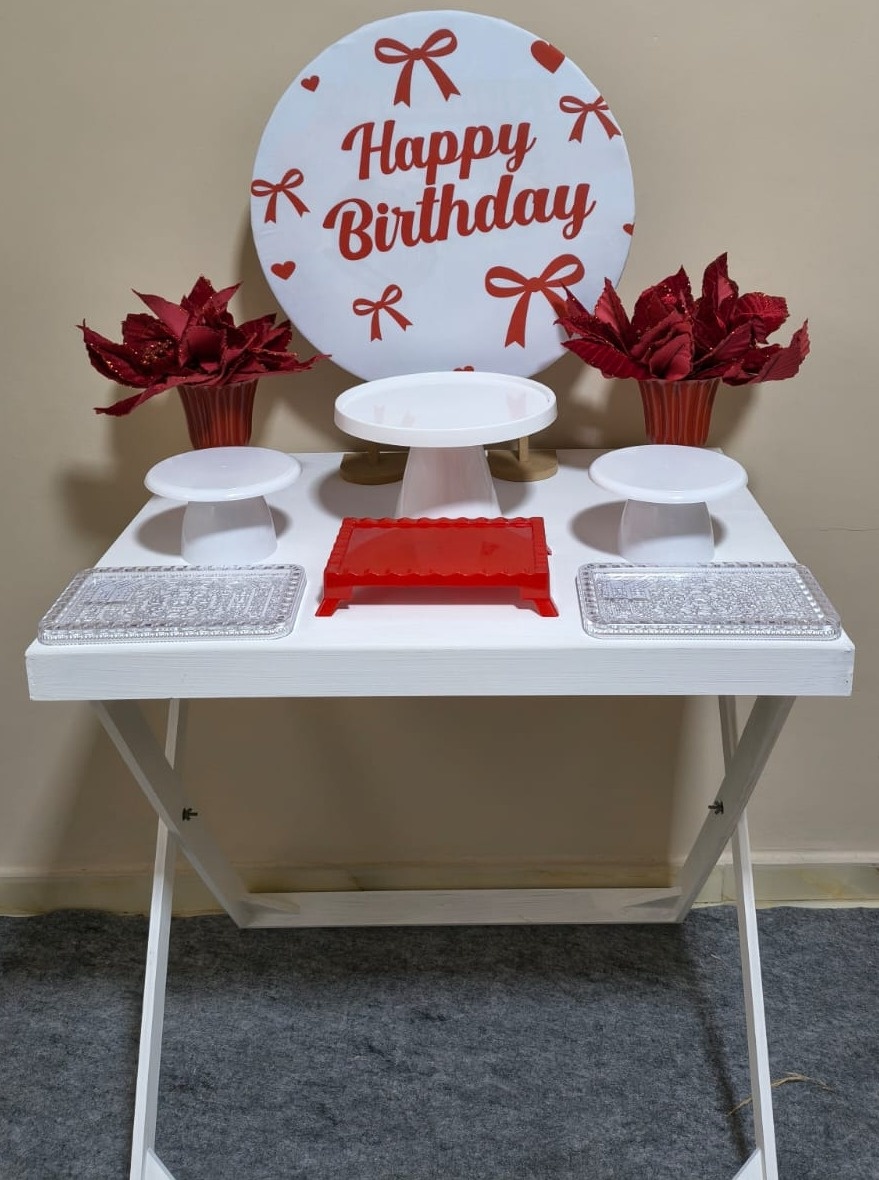 Happy Birthday Laços Vermelho - GEL.LOCACOES