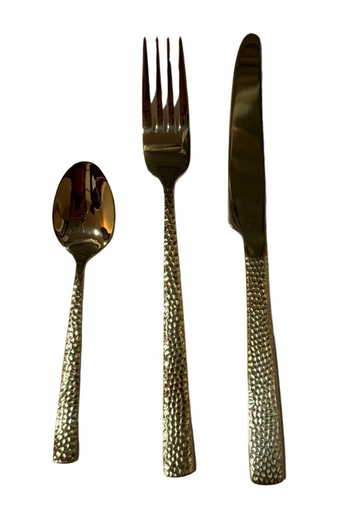 Kit Talheres Dourado+ Taça  - GEL.LOCACOES