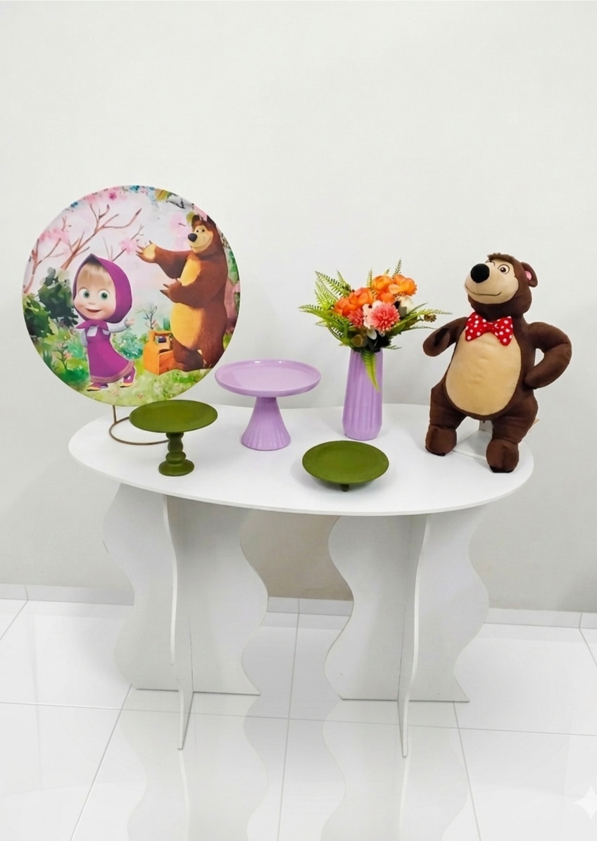 Festa Na Mesa -Urso E Marcha - ARTLOG KIT FESTAS