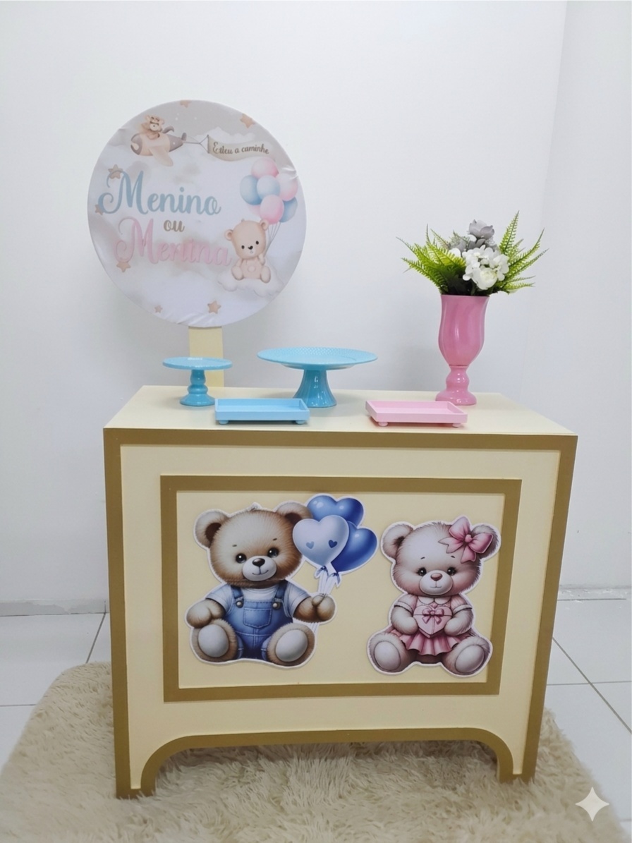 Kit Pocket Table-Chá Revelação - ARTLOG KIT FESTAS