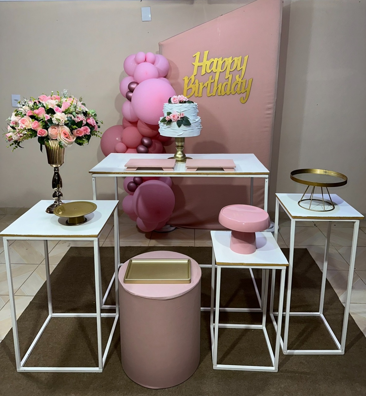 Kit Adulto Rosa 22 - DECOR FESTAS PEGUE MONTE & BALÕES