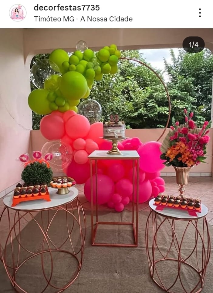 Kit Pink 6 - DECOR FESTAS PEGUE MONTE & BALÕES