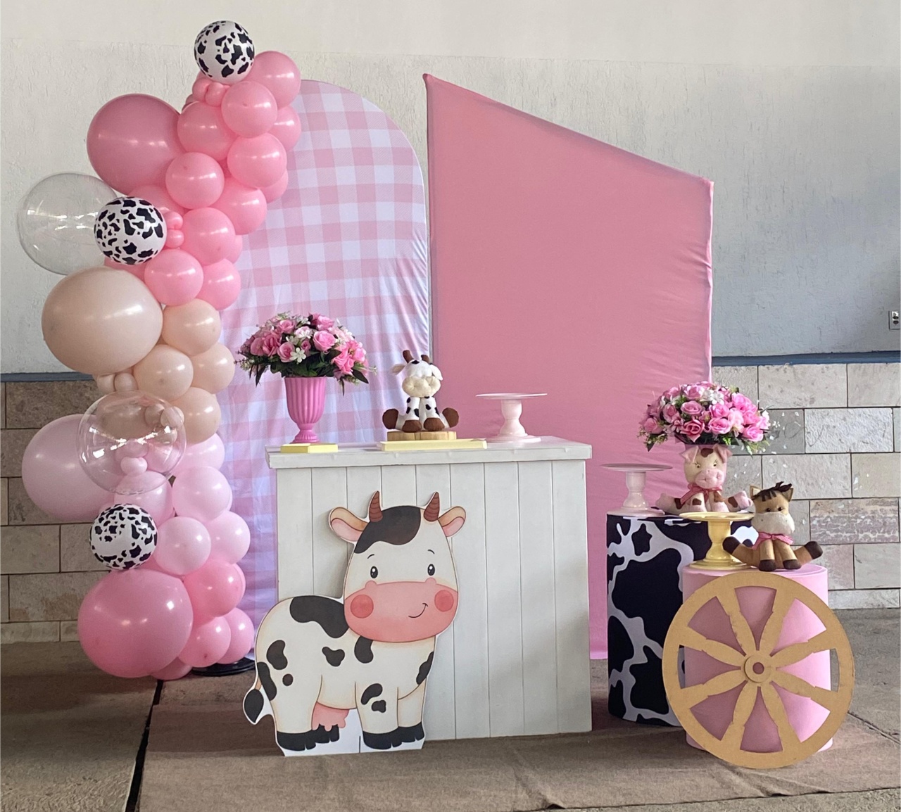 Kit Fazendinha Rosa 5 - DECOR FESTAS PEGUE MONTE & BALÕES