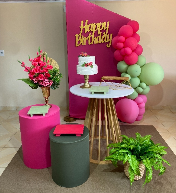 Kit Pink & Verde 3 - DECOR FESTAS PEGUE MONTE & BALÕES