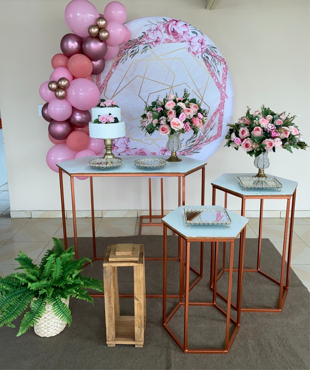 Kit Adulto Rosa 14 - DECOR FESTAS PEGUE MONTE & BALÕES