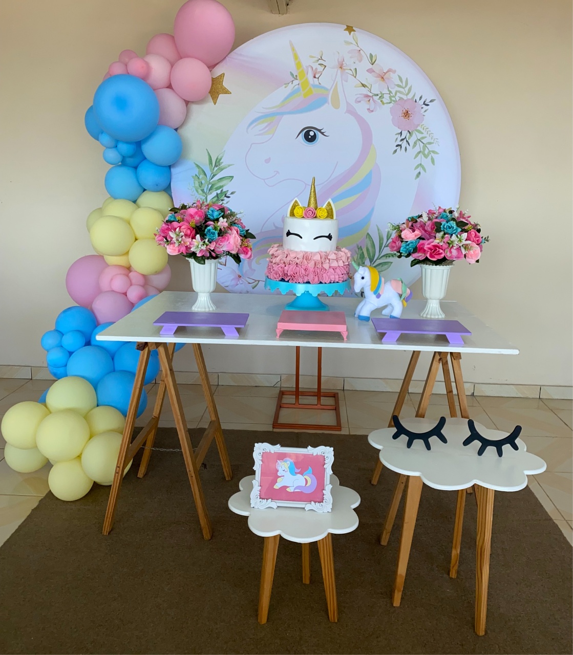 Kit Unicornio 2 - DECOR FESTAS PEGUE MONTE & BALÕES