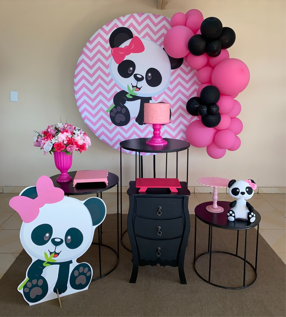 Kit Panda Menina 1 - DECOR FESTAS PEGUE MONTE & BALÕES