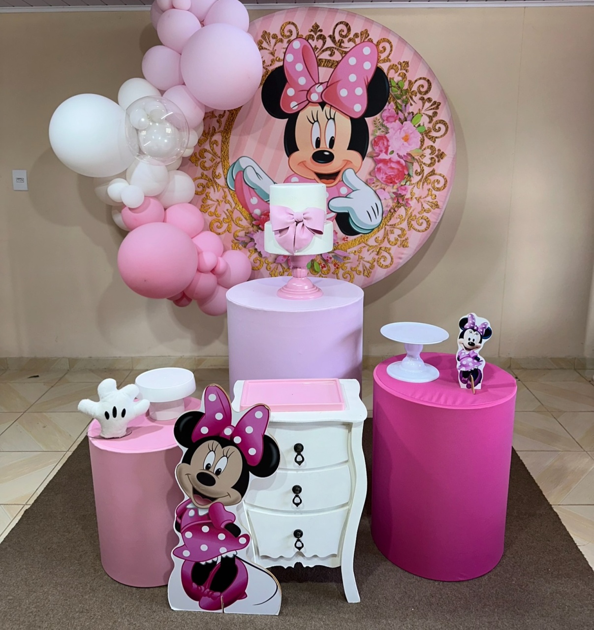Kit Minnie Rosa 1 - DECOR FESTAS PEGUE MONTE & BALÕES