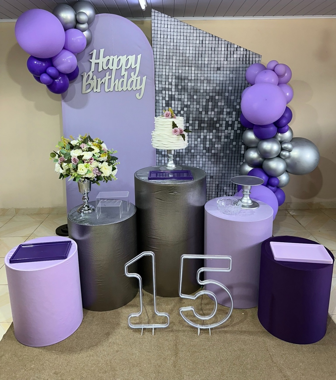Kit Lilas 1 - DECOR FESTAS PEGUE MONTE & BALÕES