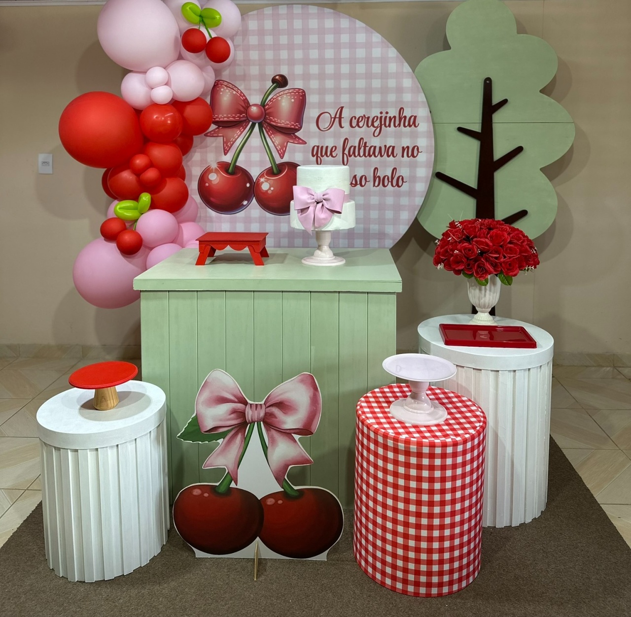 Kit Cerejinha 2 - DECOR FESTAS PEGUE MONTE & BALÕES
