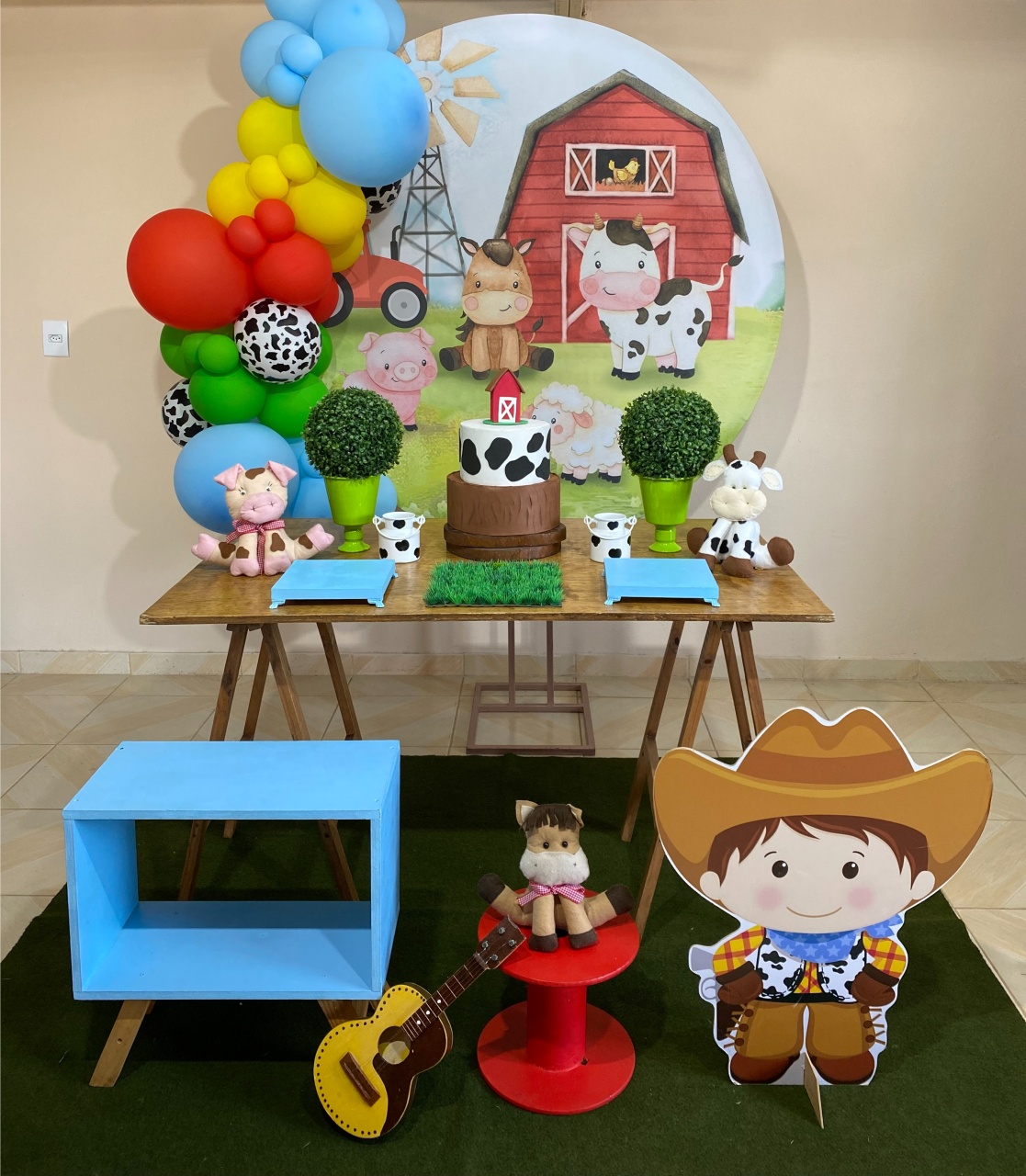 Kit Fazendinha Menino 7 - DECOR FESTAS PEGUE MONTE & BALÕES
