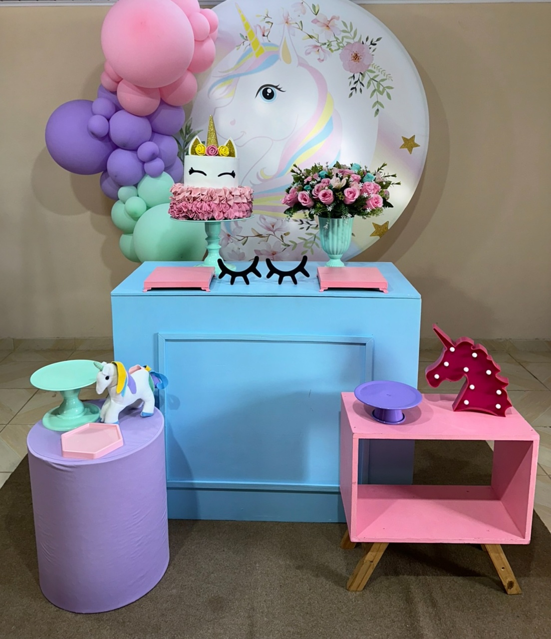 Kit Unicornio 5 - DECOR FESTAS PEGUE MONTE & BALÕES