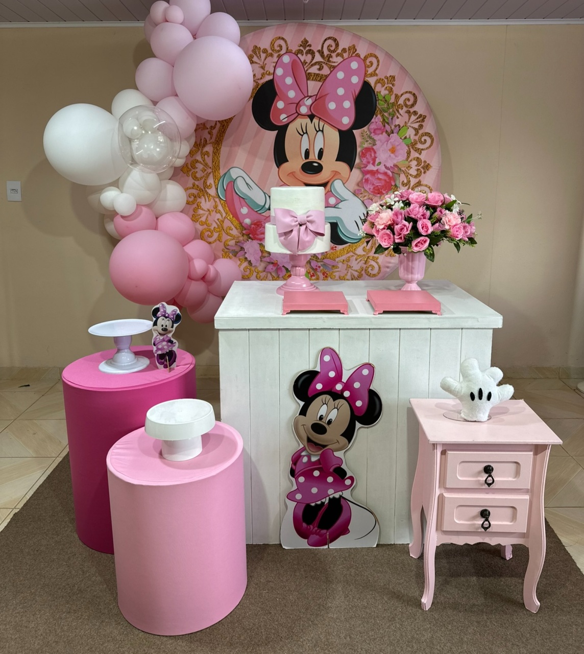 Kit Minnie Rosa 4 - DECOR FESTAS PEGUE MONTE & BALÕES