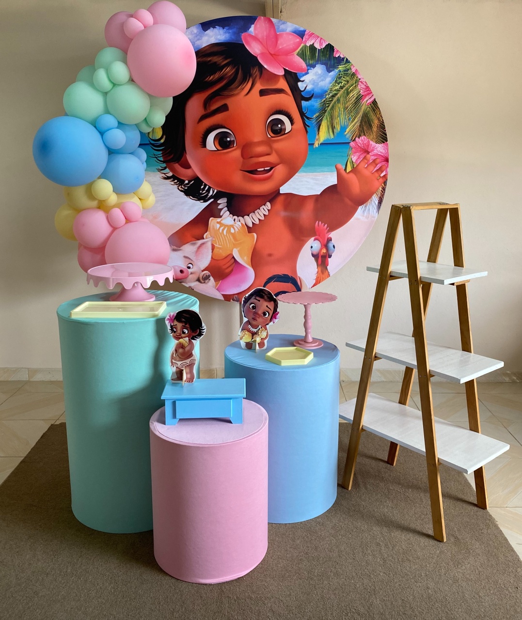 Kit Moana Baby 2 - DECOR FESTAS PEGUE MONTE & BALÕES