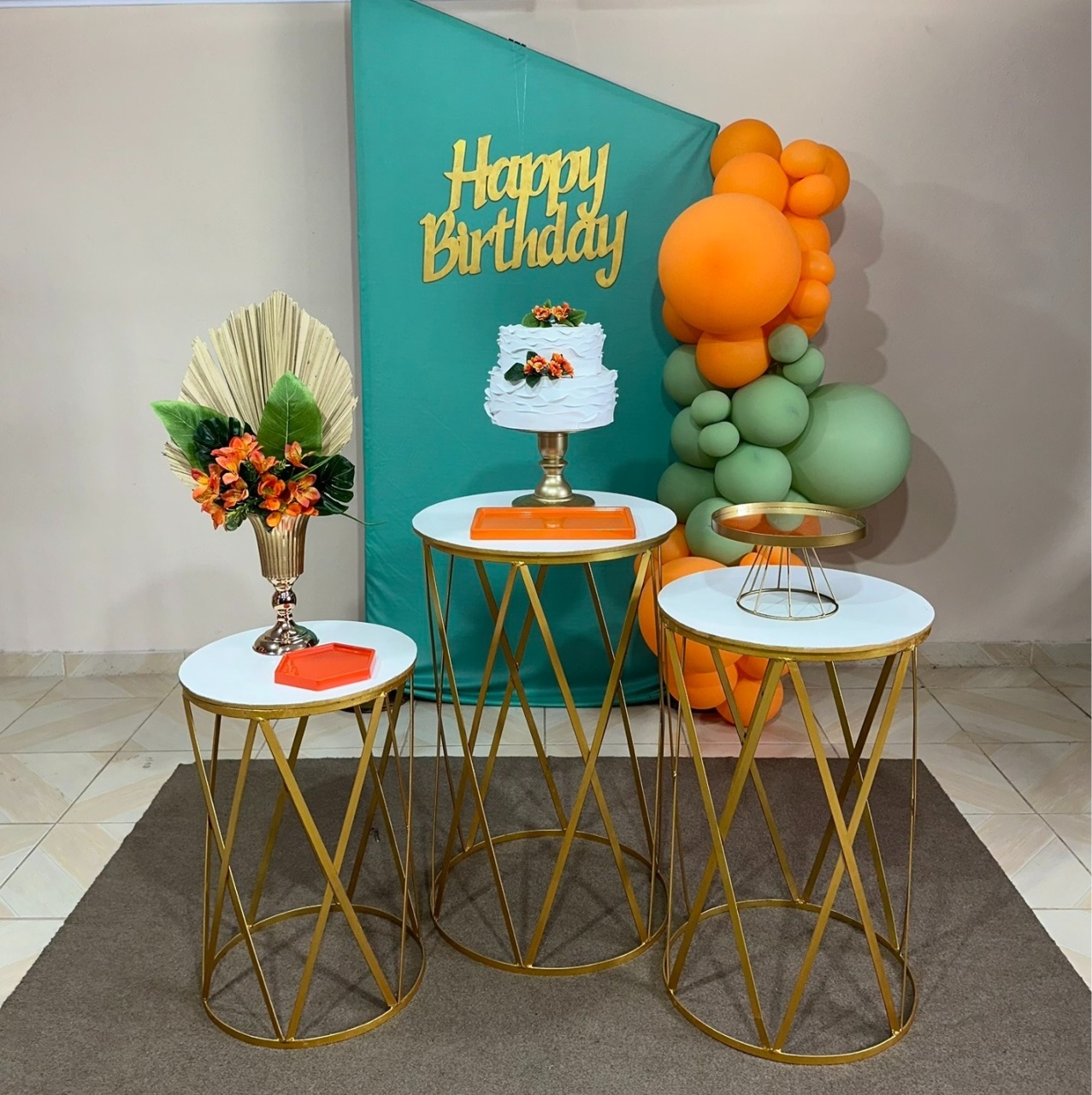 Kit Laranja & Verde 2 - DECOR FESTAS PEGUE MONTE & BALÕES