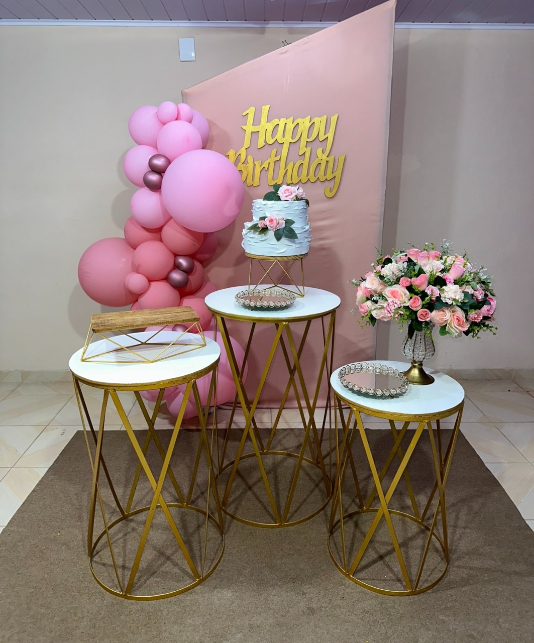 Kit Adulto Rosa 1 - DECOR FESTAS PEGUE MONTE & BALÕES