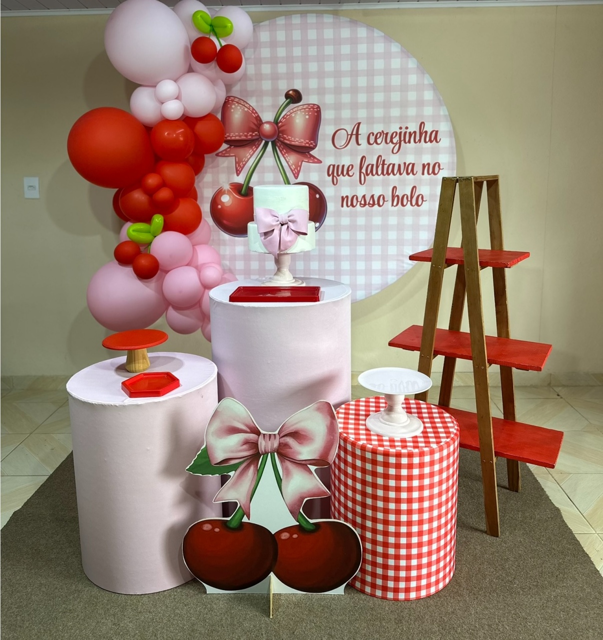 Kit Cerejinha 5 - DECOR FESTAS PEGUE MONTE & BALÕES