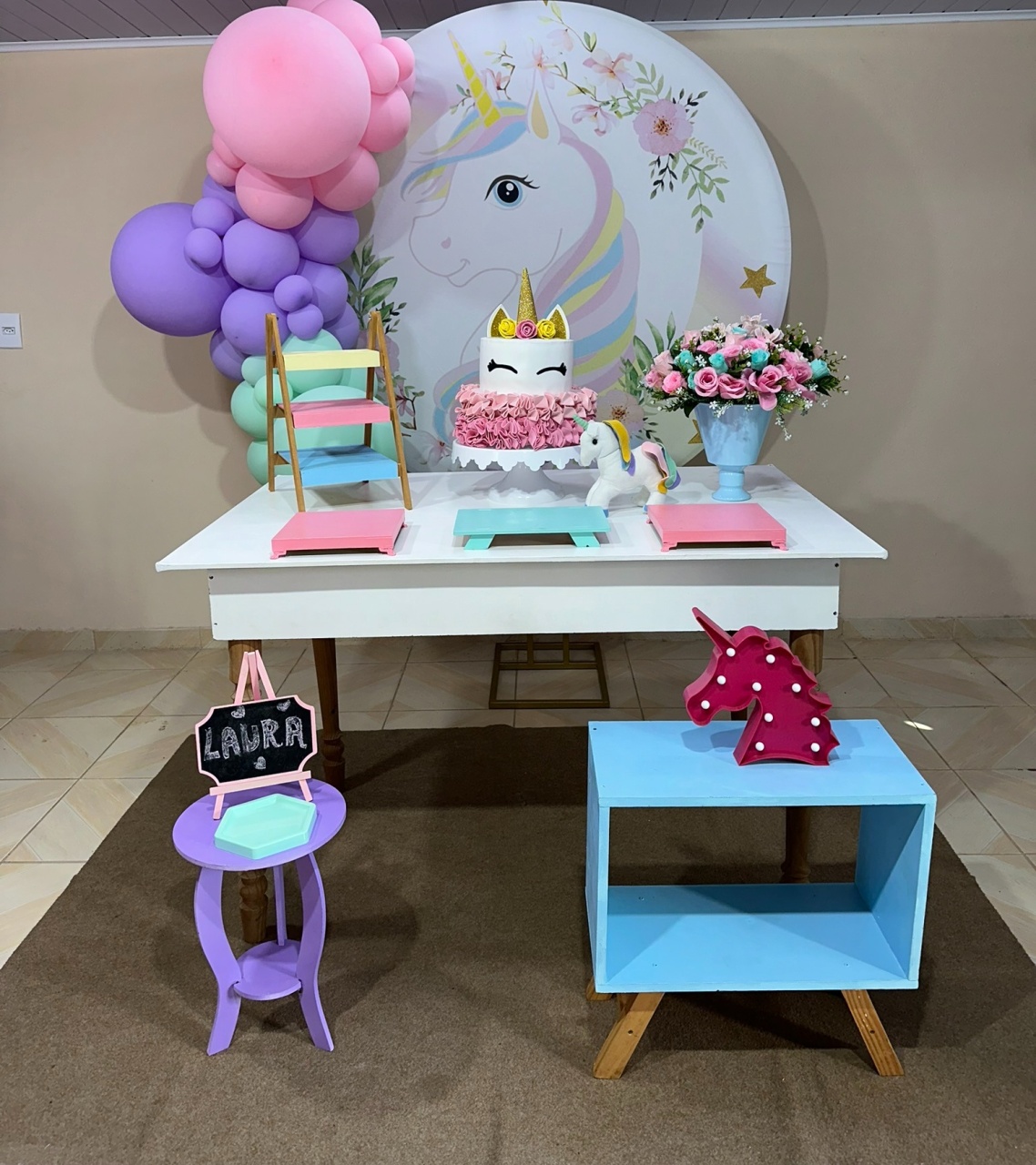 Kit Unicornio 1 - DECOR FESTAS PEGUE MONTE & BALÕES