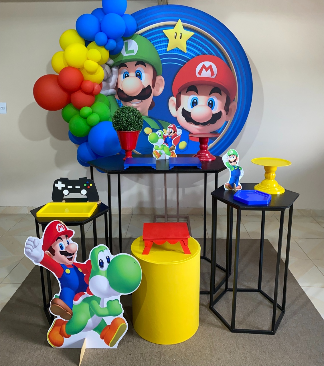 Kit Mario Bros 2 - DECOR FESTAS PEGUE MONTE & BALÕES