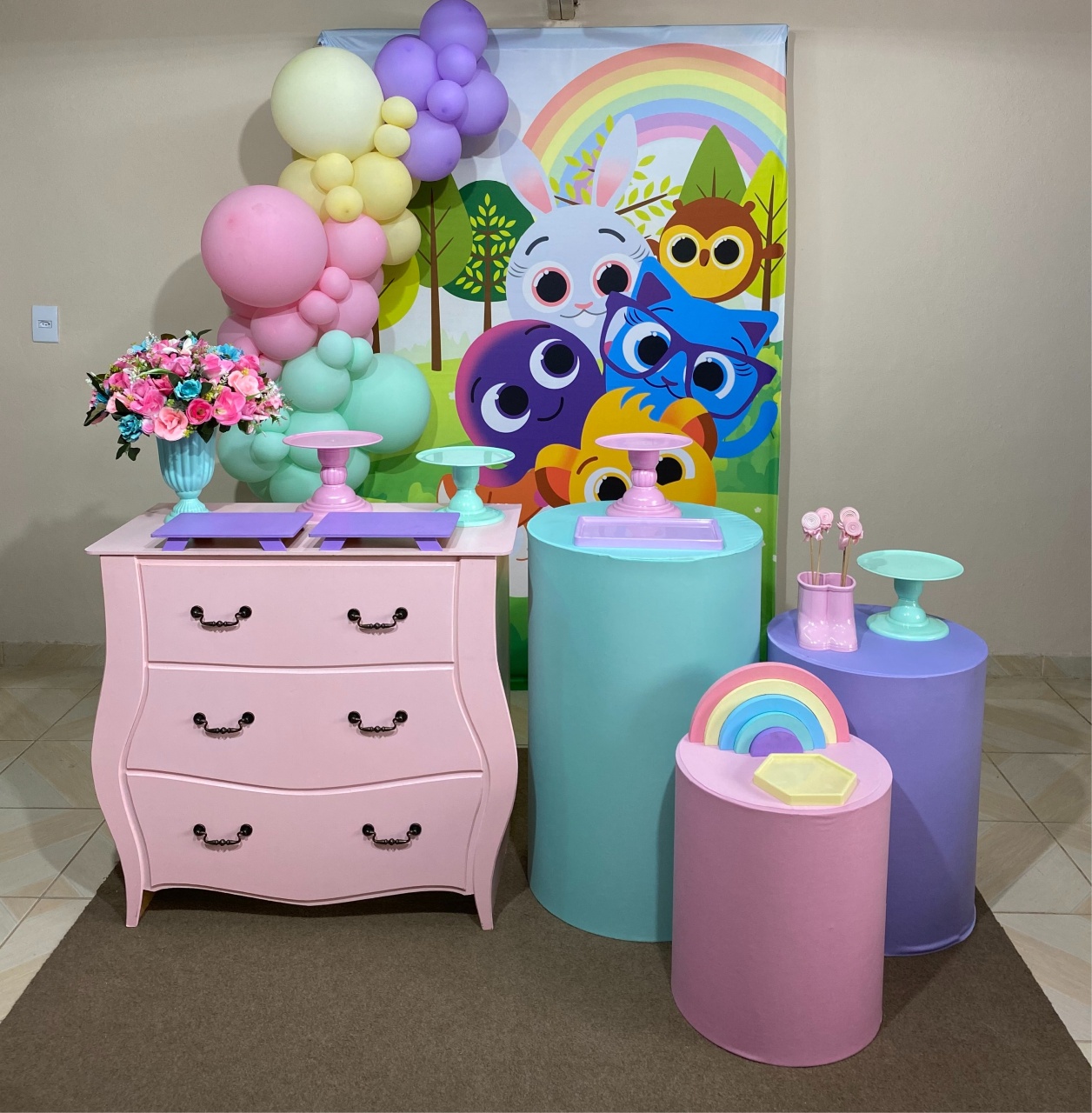 Kit Bolofofo Menina 1 - DECOR FESTAS PEGUE MONTE & BALÕES