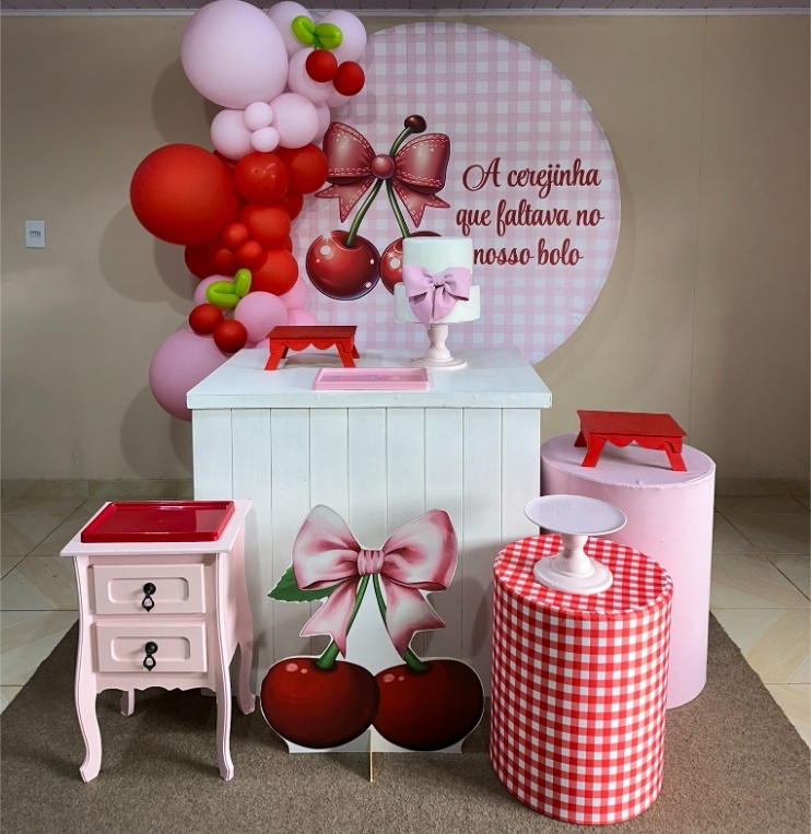 Kit Cerejinha 4 - DECOR FESTAS PEGUE MONTE & BALÕES
