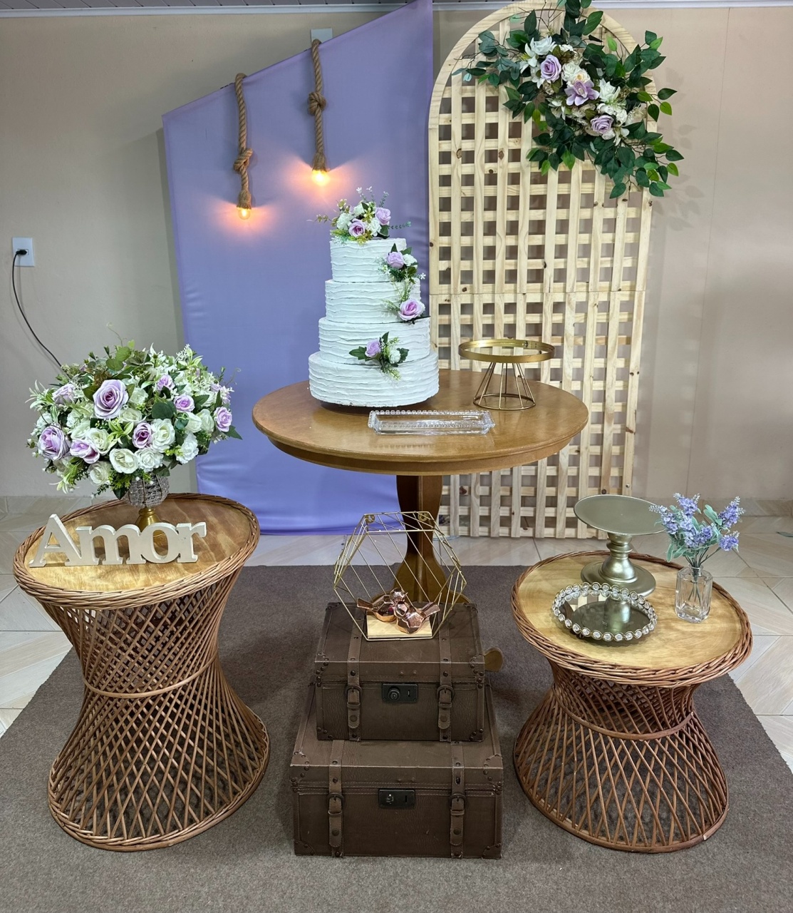 Kit Casamento Lilas 32 - DECOR FESTAS PEGUE MONTE & BALÕES