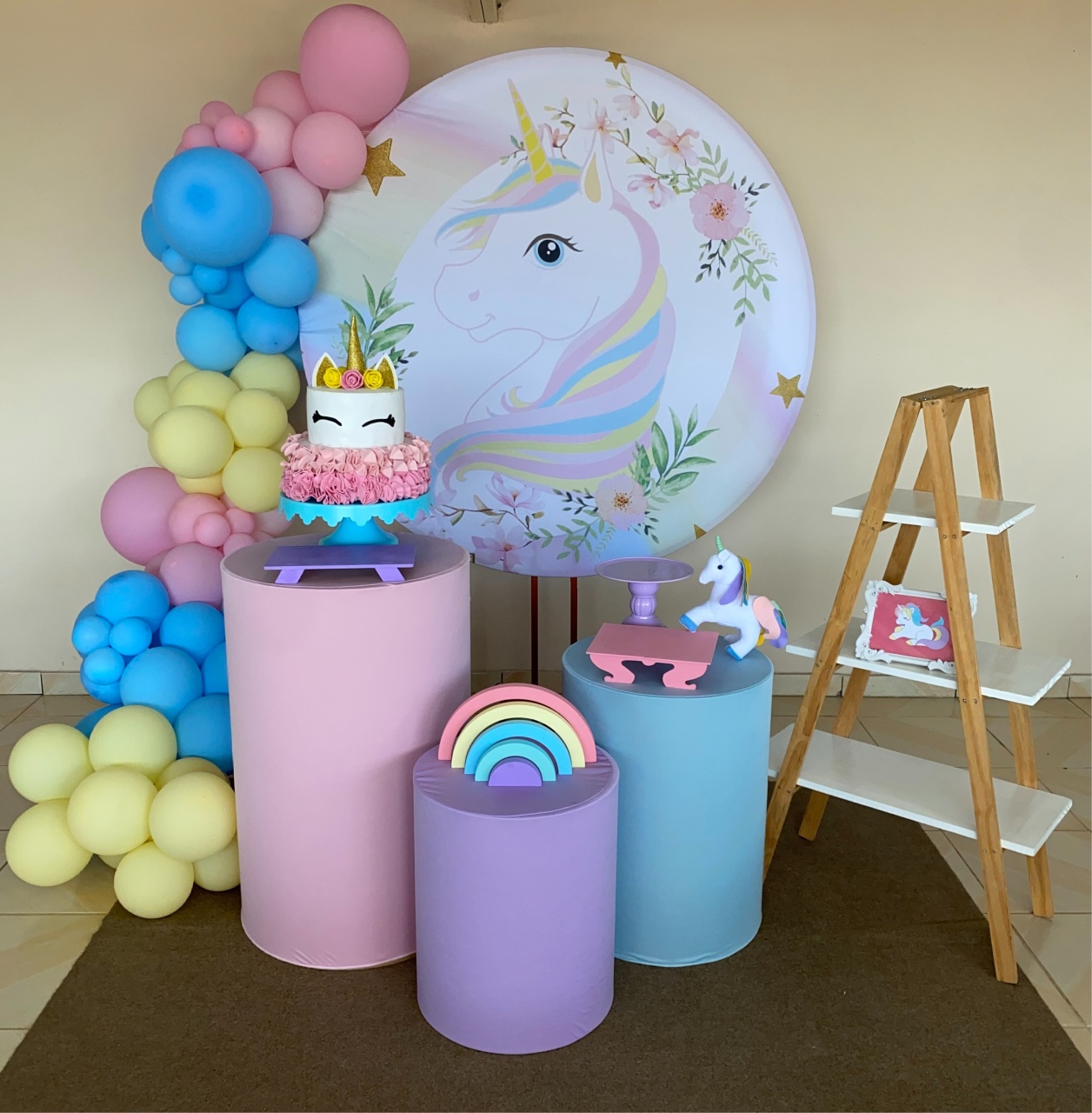 Kit Unicornio 3 - DECOR FESTAS PEGUE MONTE & BALÕES