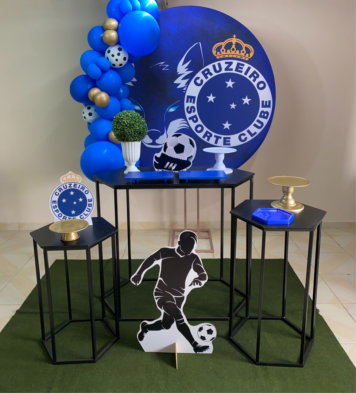 Kit Futebol Cruzeiro 4 - DECOR FESTAS PEGUE MONTE & BALÕES