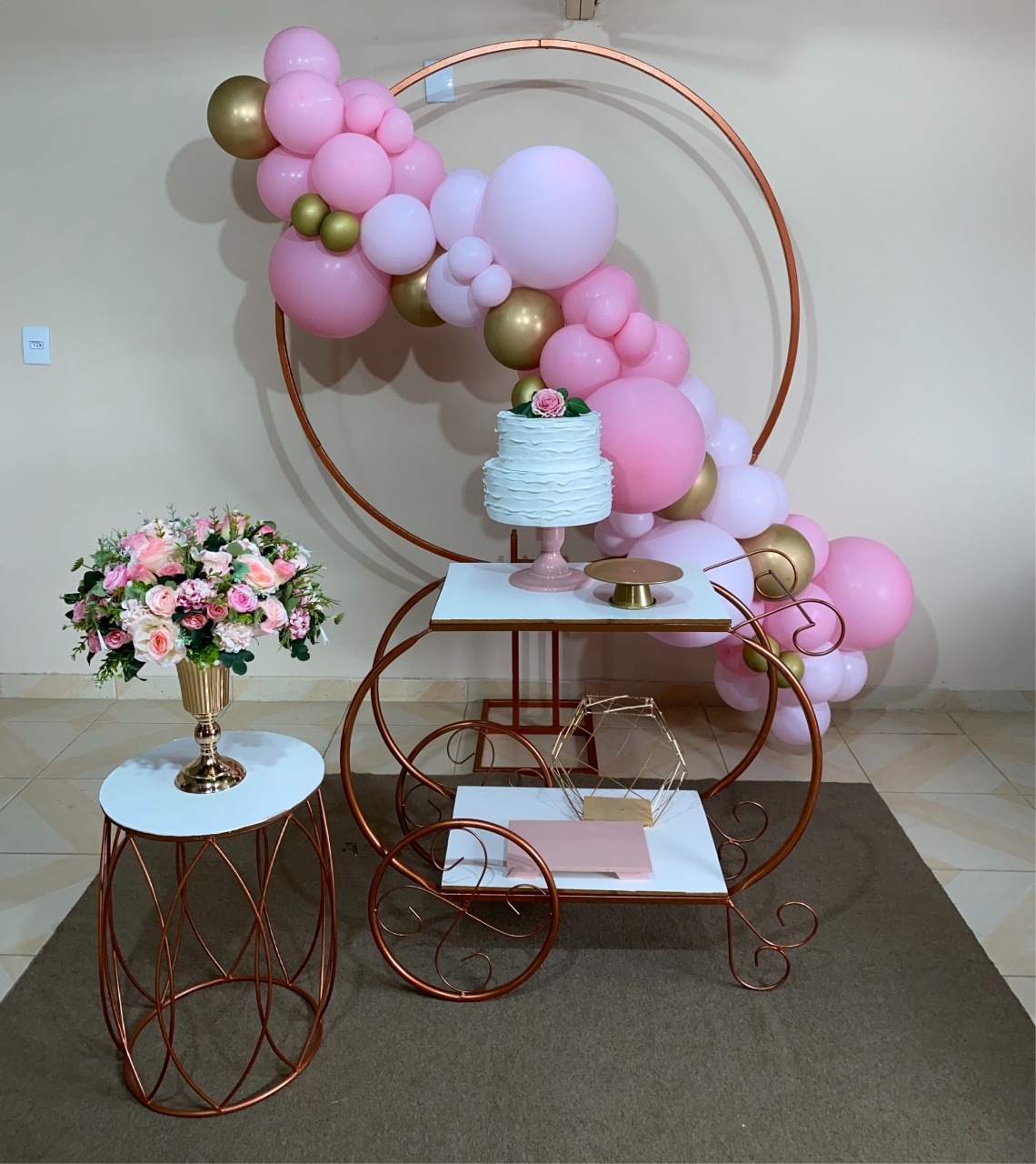 Kit Adulto Rosa 3 - DECOR FESTAS PEGUE MONTE & BALÕES