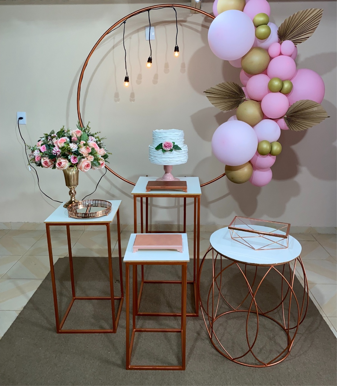 Kit Adulto Rosa 12 - DECOR FESTAS PEGUE MONTE & BALÕES