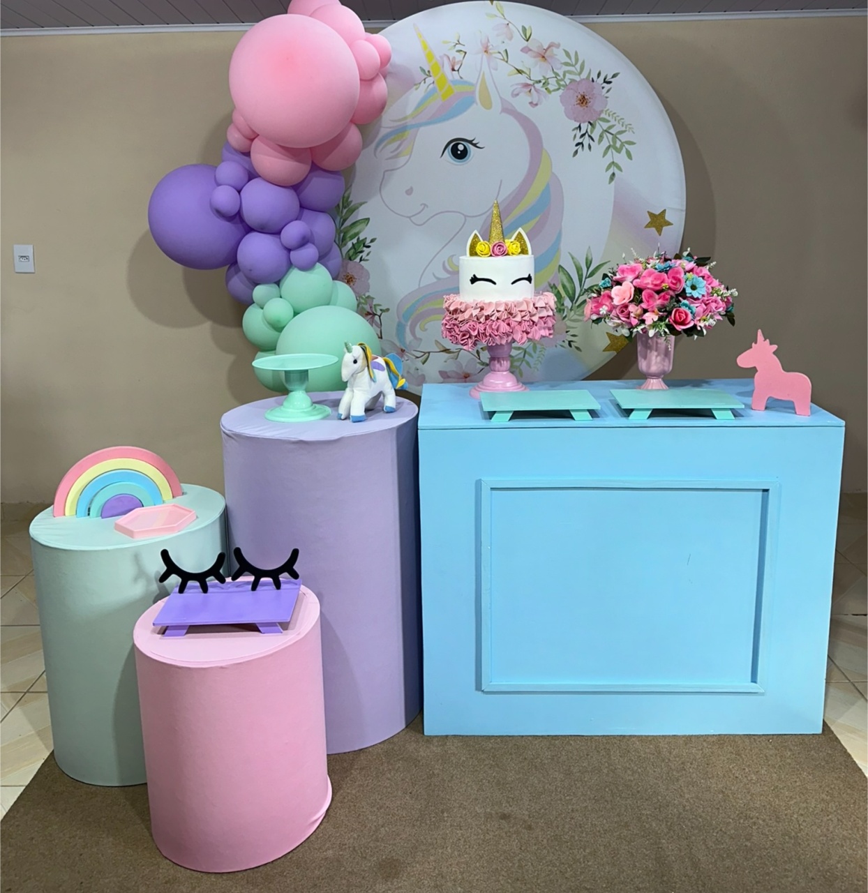 Kit Unicornio 6 - DECOR FESTAS PEGUE MONTE & BALÕES
