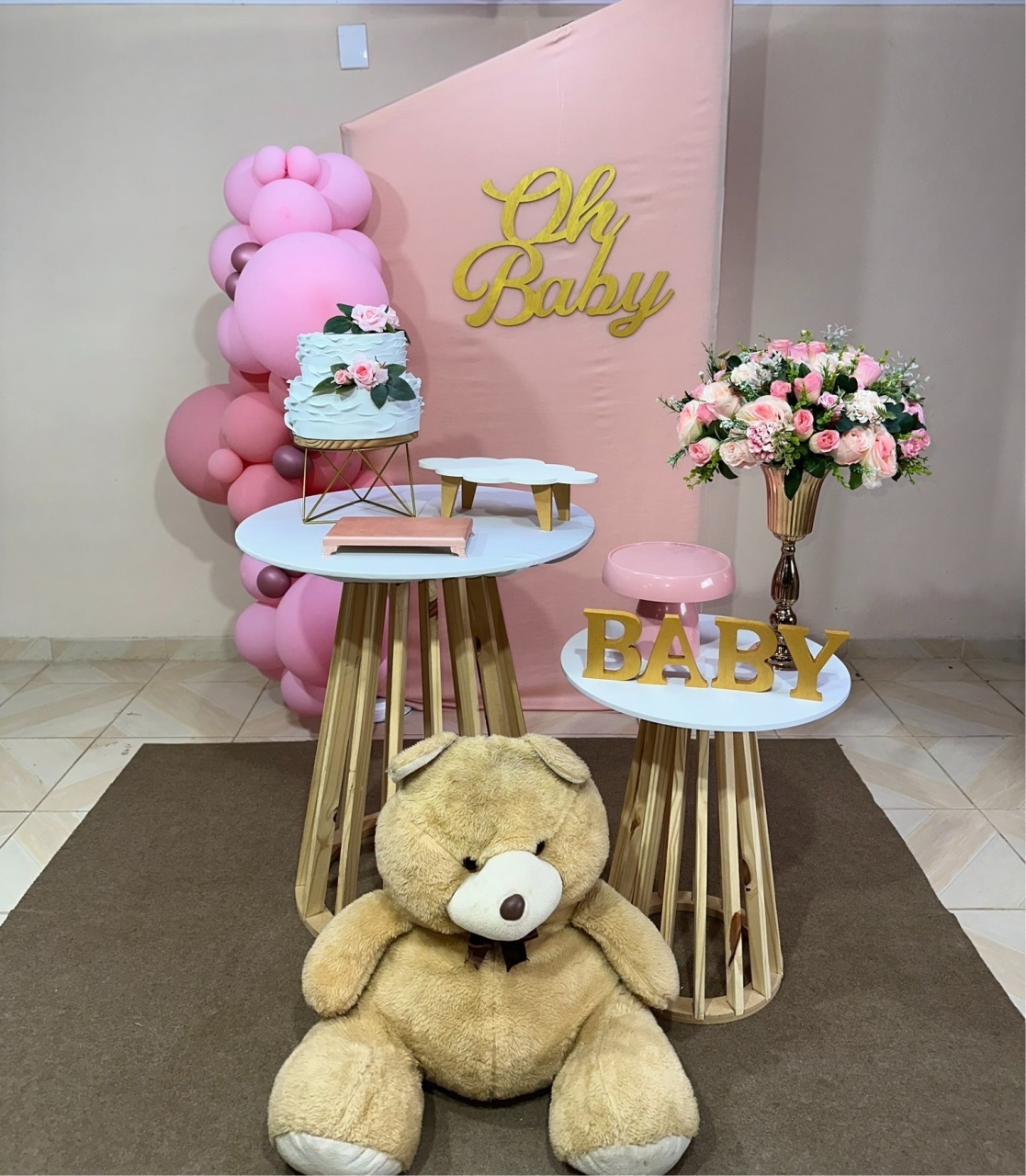 Kit Oh Baby Menina 4 - DECOR FESTAS PEGUE MONTE & BALÕES