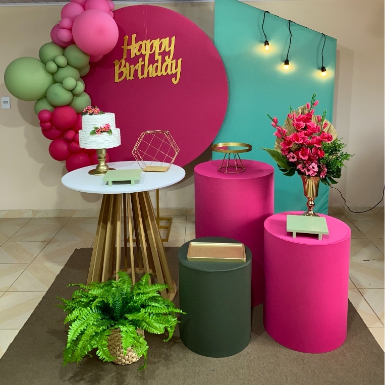 Kit Pink & Verde 1 - DECOR FESTAS PEGUE MONTE & BALÕES