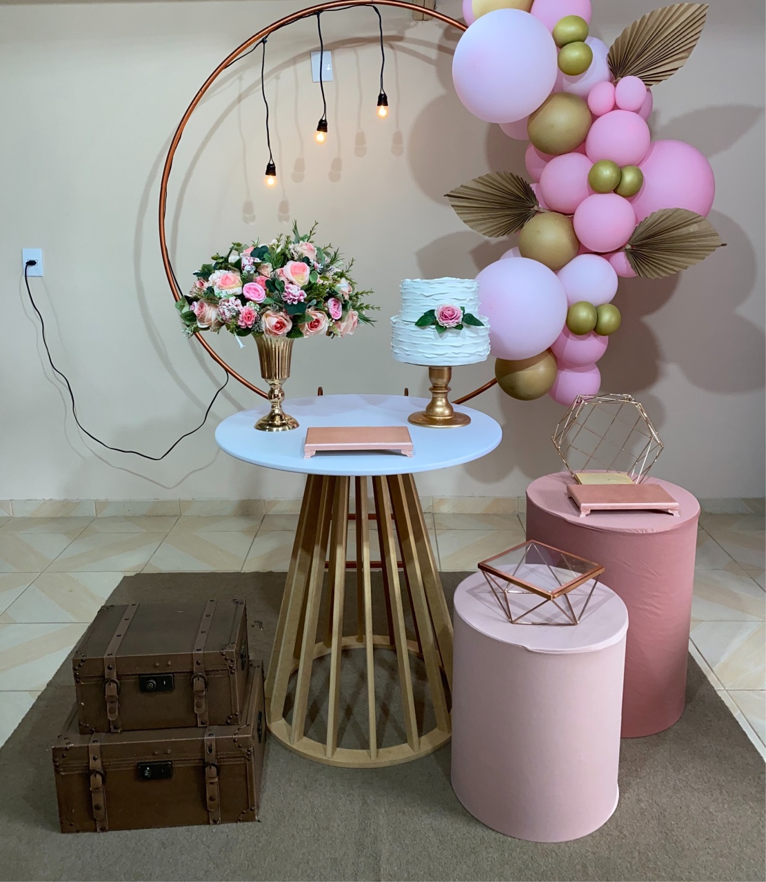 Kit Adulto Rosa 10 - DECOR FESTAS PEGUE MONTE & BALÕES