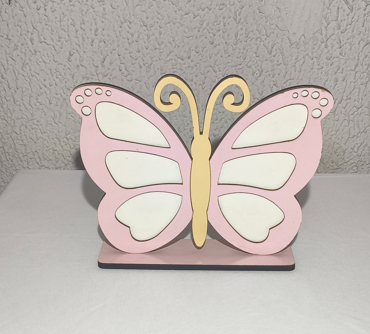 Borboleta de Mesa Rosa  - Bel kids festas e eventos 