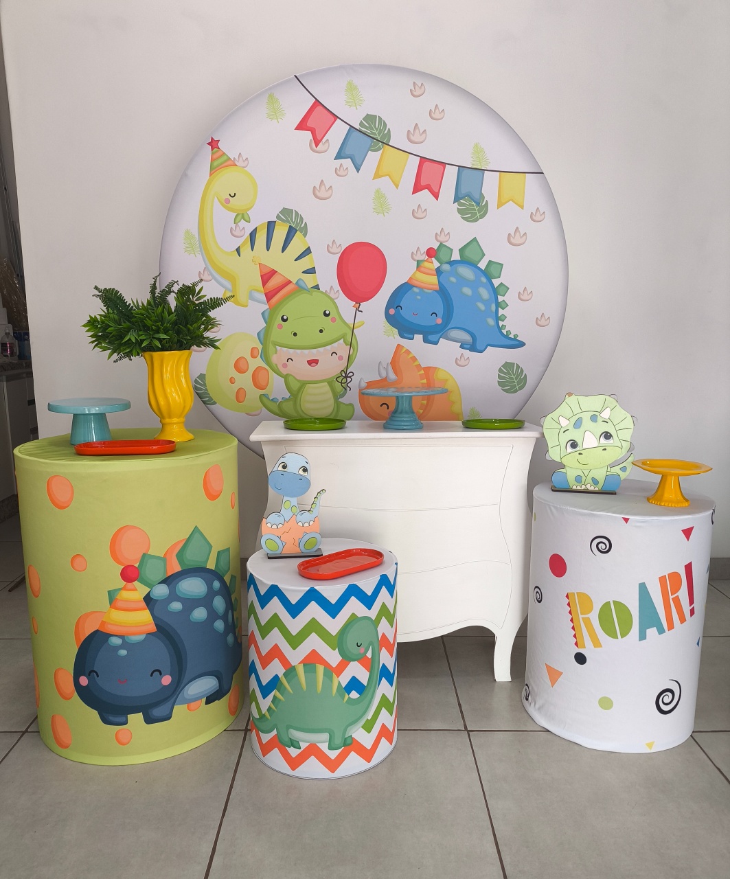 Kit 2 Dino Baby  - Bel kids festas e eventos 