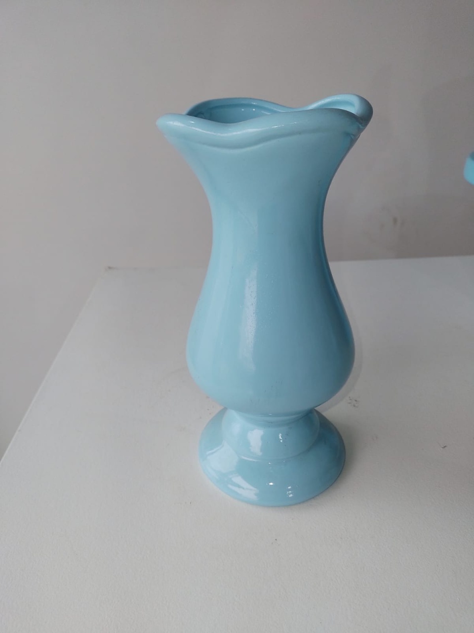 Vaso Azul Claro Médio Ondulado - Bel kids festas e eventos 