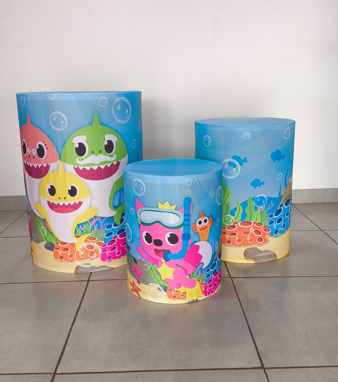 Capa de Cilindro Baby Shark  - Bel kids festas e eventos 