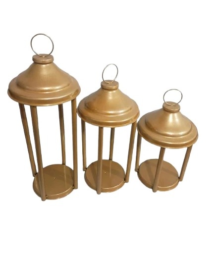 Conjunto Trio Lanternas Decorativas (2 Un. T./ 1 Un. J) - jessica jardin dos Reis