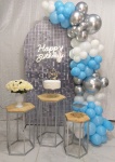 Kit Prata Com Azul E Branco - imagem 1