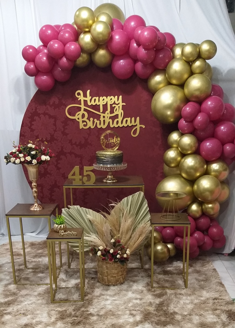 Kit Marsala Com Dourado - jessica jardin dos Reis