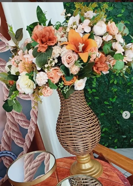 Kit Vaso de Vime 45Cm/J. - jessica jardin dos Reis