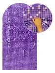 Capa Em Malha Roxa Imitação Gliter - imagem 1