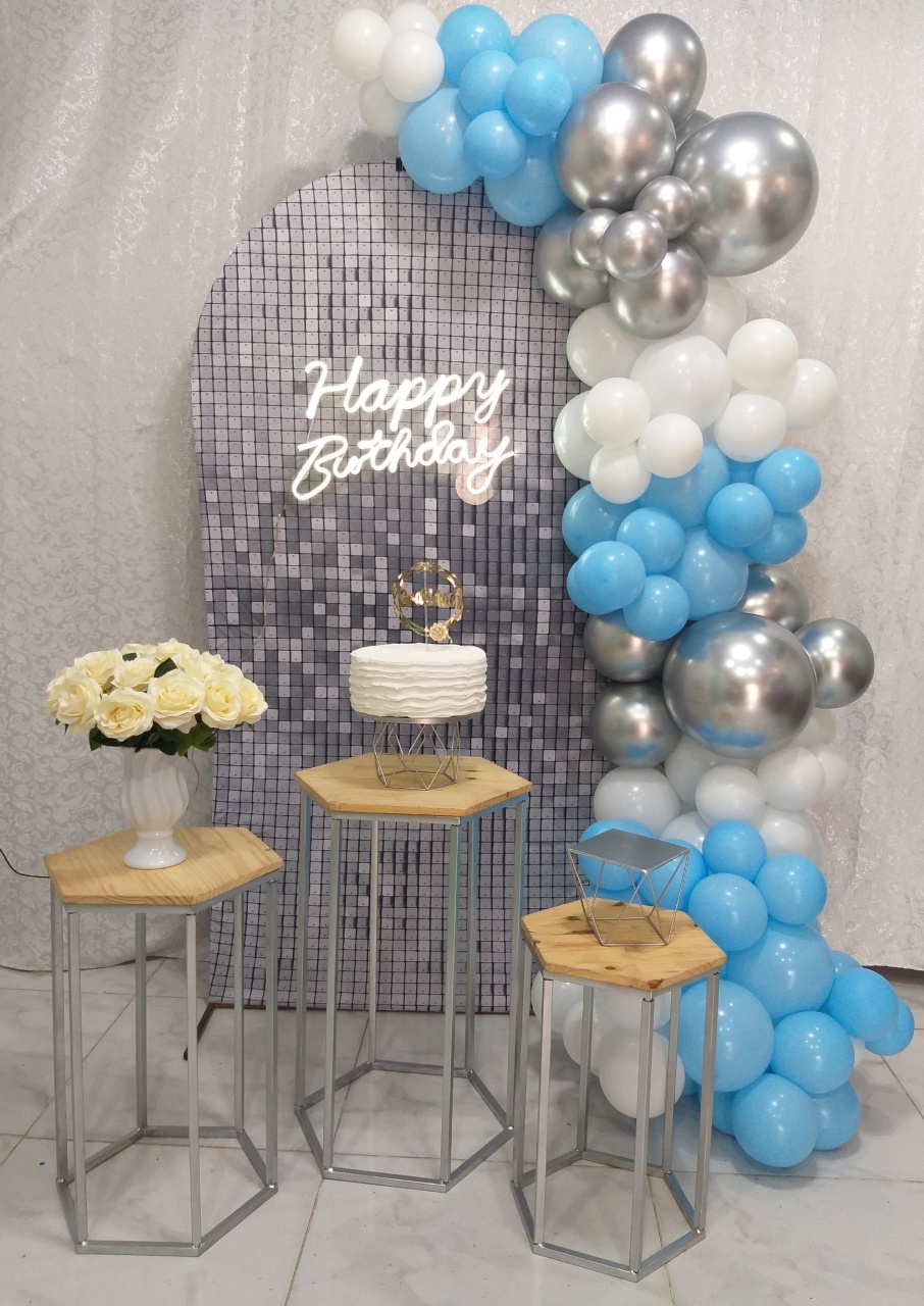 Kit Prata Com Azul E Branco - jessica jardin dos Reis