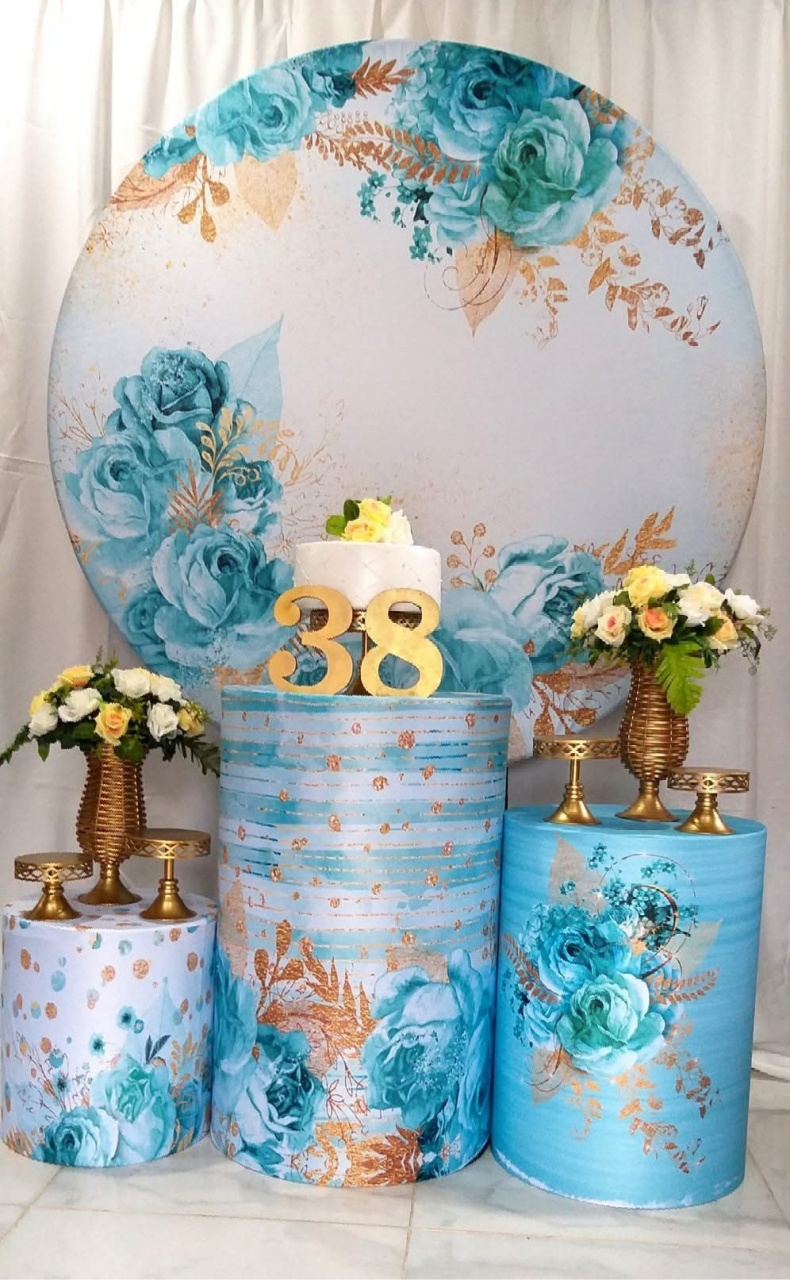 Kit Floral Azul Tiffany  - jessica jardin dos Reis