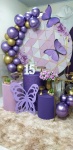 15 Anos Floral  Roxo,Lilás Com Dourado  - imagem 10